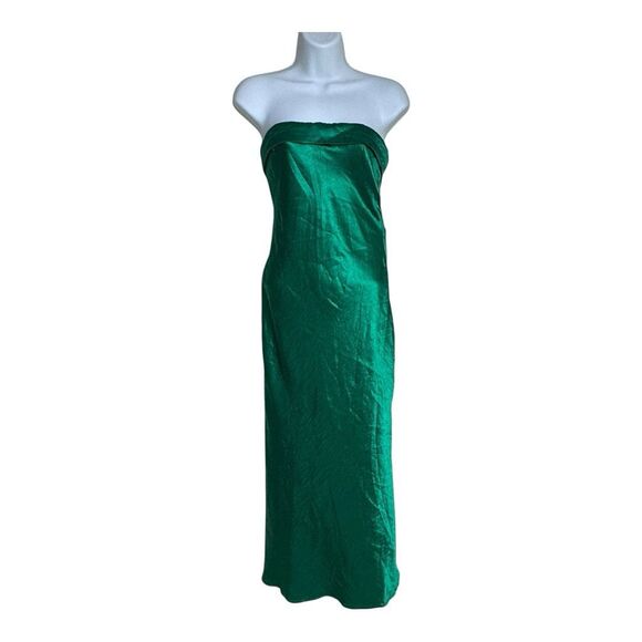 Runaway the label LEILA SLIP DRESS emerald XS NWT holidays party - Picture 3 of 9